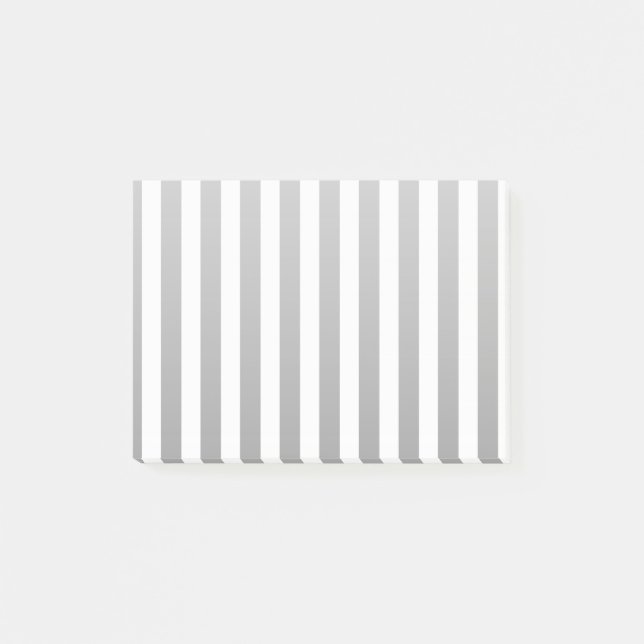 Gray and white candy stripes post-it notes (Front)