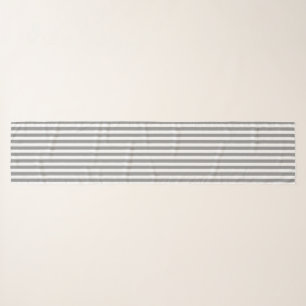 Gray and white candy stripes scarf