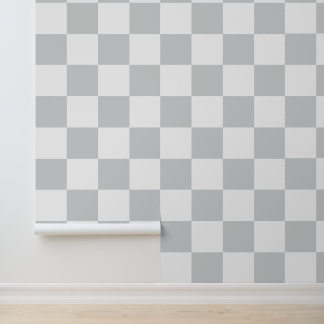 Gray and White Checker Pattern Wallpaper
