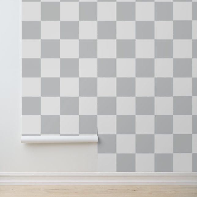 Gray and White Checker Pattern Wallpaper (Application)
