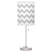 Gray and White Chevron Lamp (Left)