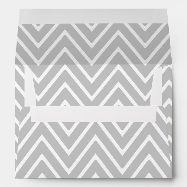 Gray and White Chevron Pattern 2 Envelope (Back (Bottom))