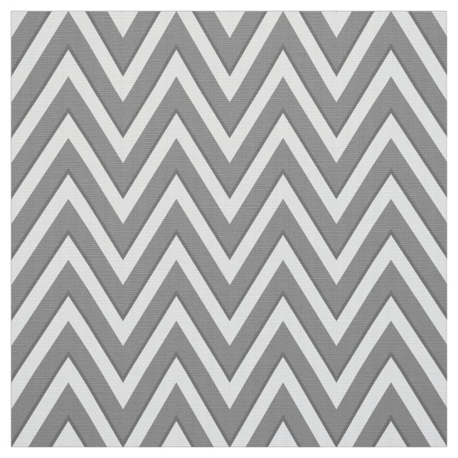 Gray and White Chevron Upholstery Fabric (Swatch)