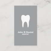 Gray and white dental dentist  business card (Front)