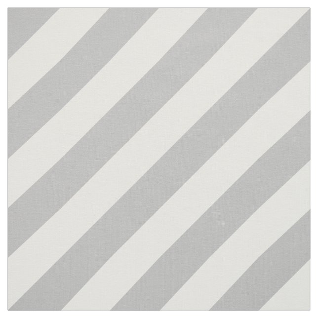 Gray and White Diagonal Stripes Pattern Fabric (Swatch)