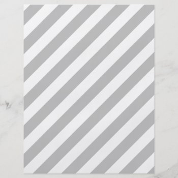 Gray And White Diagonal Stripes Pattern Flyer by allpattern at Zazzle