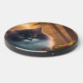 Gray and white fluffy forest cat, Fantasy  Wireless Charger (Front 2)