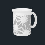 Gray and white geometric pattern beverage pitcher<br><div class="desc">Gray and white geometric pattern</div>