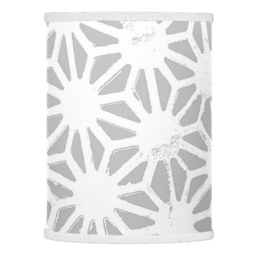 Gray and white geometric pattern lamp shade