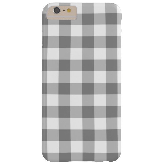 Gray And White Gingham Check Pattern Case-Mate iPhone Case (Back)
