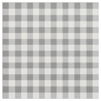 Gray And White Gingham Check Pattern Fabric by InTrendPatterns at Zazzle