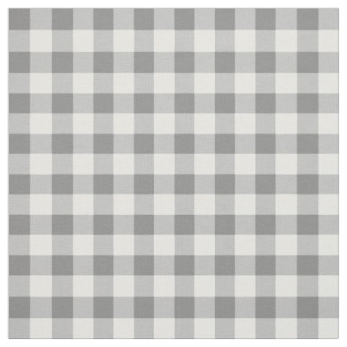 Gray And White Gingham Check Pattern Fabric