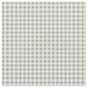Gray and White Gingham Checkered Fabric