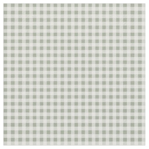 Gray and White Gingham Checkered Fabric