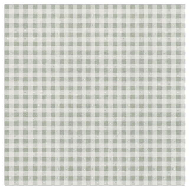 Gray and White Gingham Checkered Fabric (Close Up)