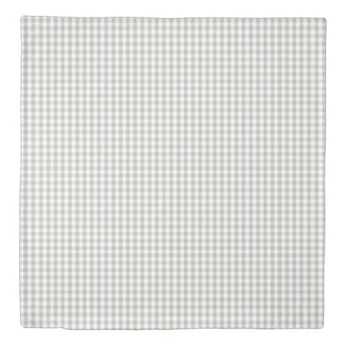 Gray And White Gingham Duvet Cover