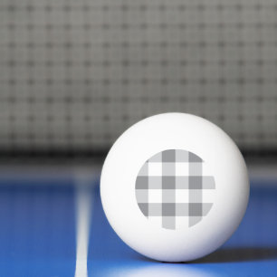 Gray And White Gingham Pattern Ping Pong Ball