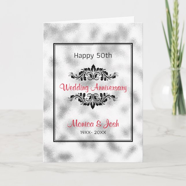 Gray And White Ground Glass Card (Front)