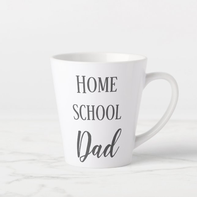 Gray and White Homeschool Dad Latte Mug (Right)