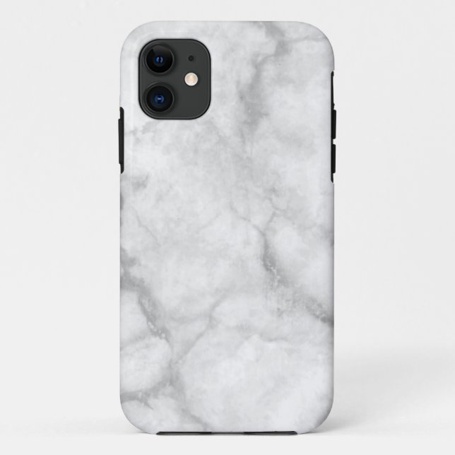 Gray and White Marble Custom iPhone Case (Back)