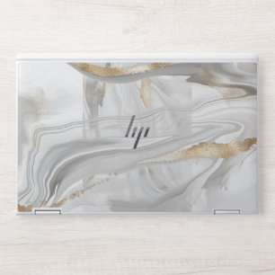 Gray and White marble HP EliteBook X360 1040 Laptop Skin