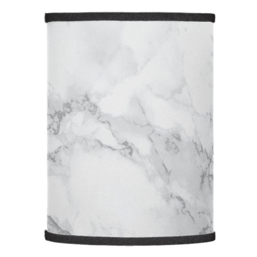 Gray and White Marble Pattern Lamp Shade (Left)