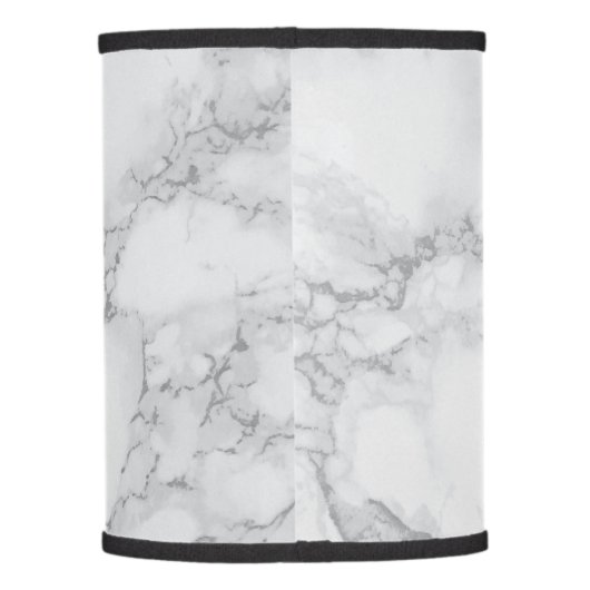 Gray and White Marble Pattern Lamp Shade (Back)