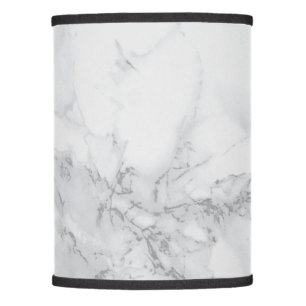 Gray and White Marble Pattern Lamp Shade