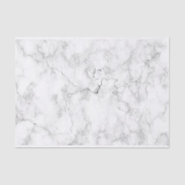 Gray And White Marble Pattern Tissue Paper (Front)