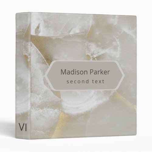 Gray And White Marbled  3 Ring Binder