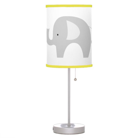 Gray And White Mod Elephant Nursery Lamp Yellow Gray And White Mod Elephant Nursery Lamp Yellow