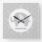 Gray and White Mod Elephant Wall Clock