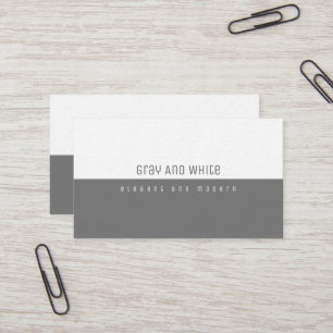 Gray and White Modern Business Card
