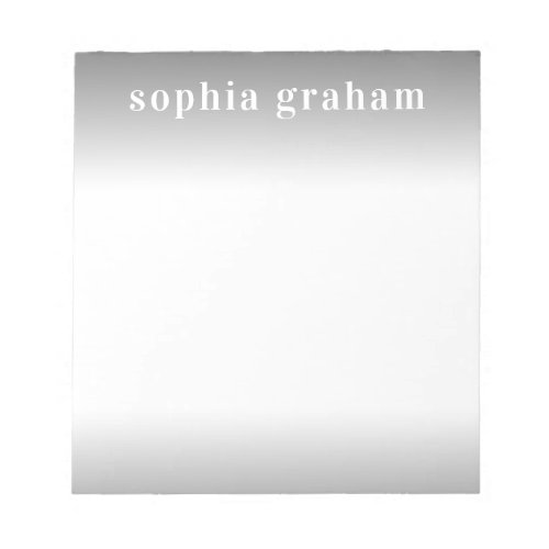 Gray and White Ombre Notepad