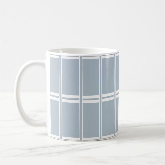 Gray and white pattern coffee mug (Left)
