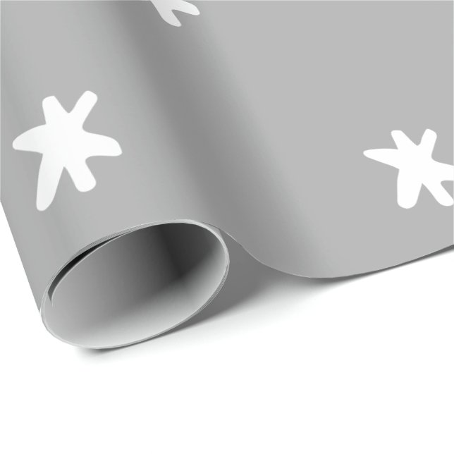 Gray and White Pattern Modern Wrapping Paper (Roll Corner)