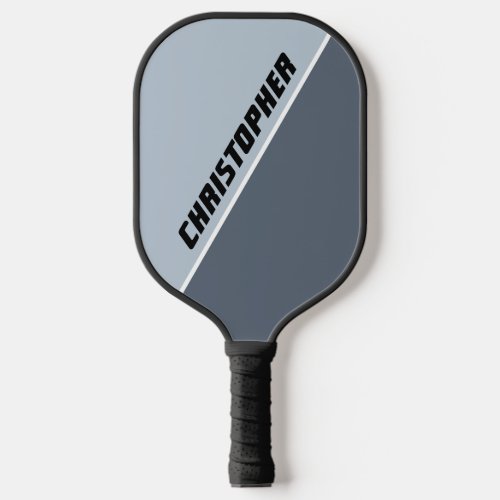 Gray And White Personalized Custom Pickleball Paddle