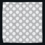 Gray and White Polka Dot Bandana<br><div class="desc">This cute bandana is the perfect accessory for you,  your child or your favorite dog.</div>