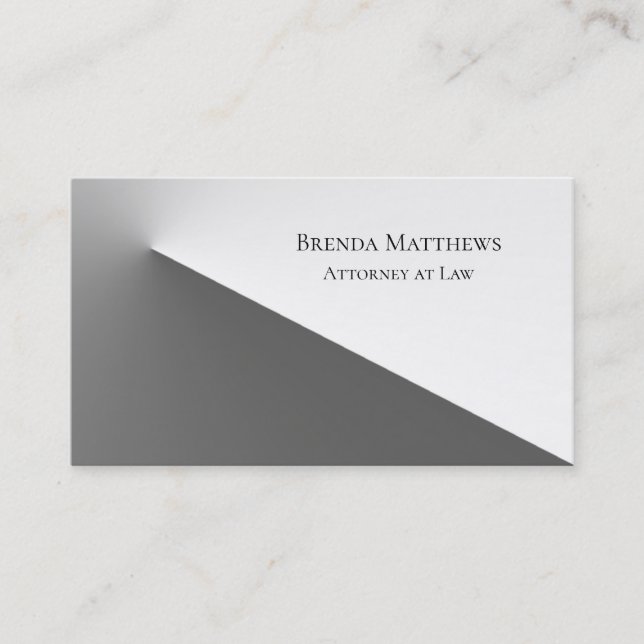Gray and White Professional Business Card (Front)
