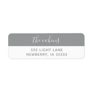 Gray and White Return Address Labels