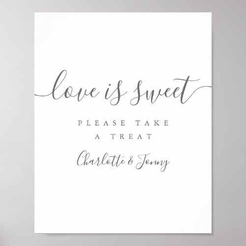 Gray And White Signature Script Love Is Sweet Sign