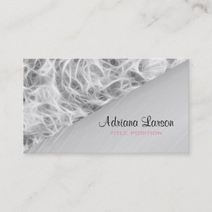 Gray And White Smokey Design Business Card