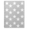 Gray and White Star Print Notebook