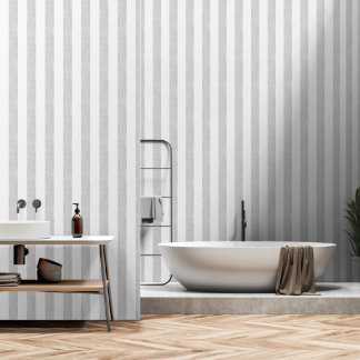 Gray And White Stripe Minimalist Scandi Farmhouse Wallpaper