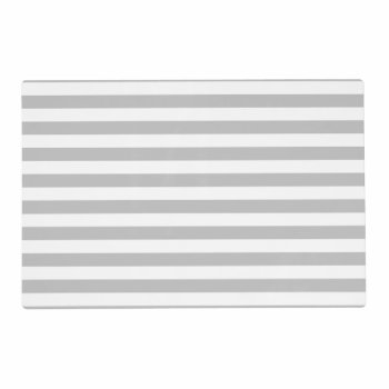 Gray And White Stripe Pattern Placemat by allpattern at Zazzle