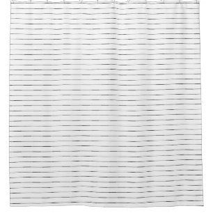 Gray and White stripe Shower Curtain