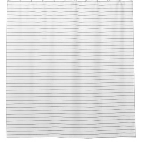 Gray and White stripe Shower Curtain