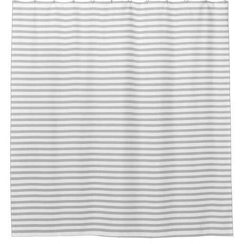 Gray and White stripe Shower Curtain