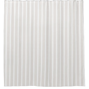 Gray and white Striped Elegant Neutral Stripes Shower Curtain