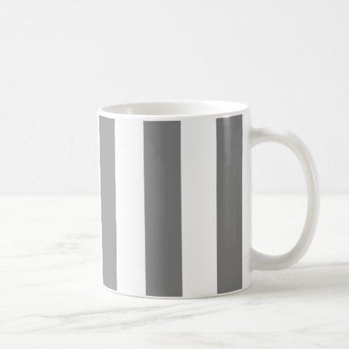 Gray and White Stripes Coffee Mug